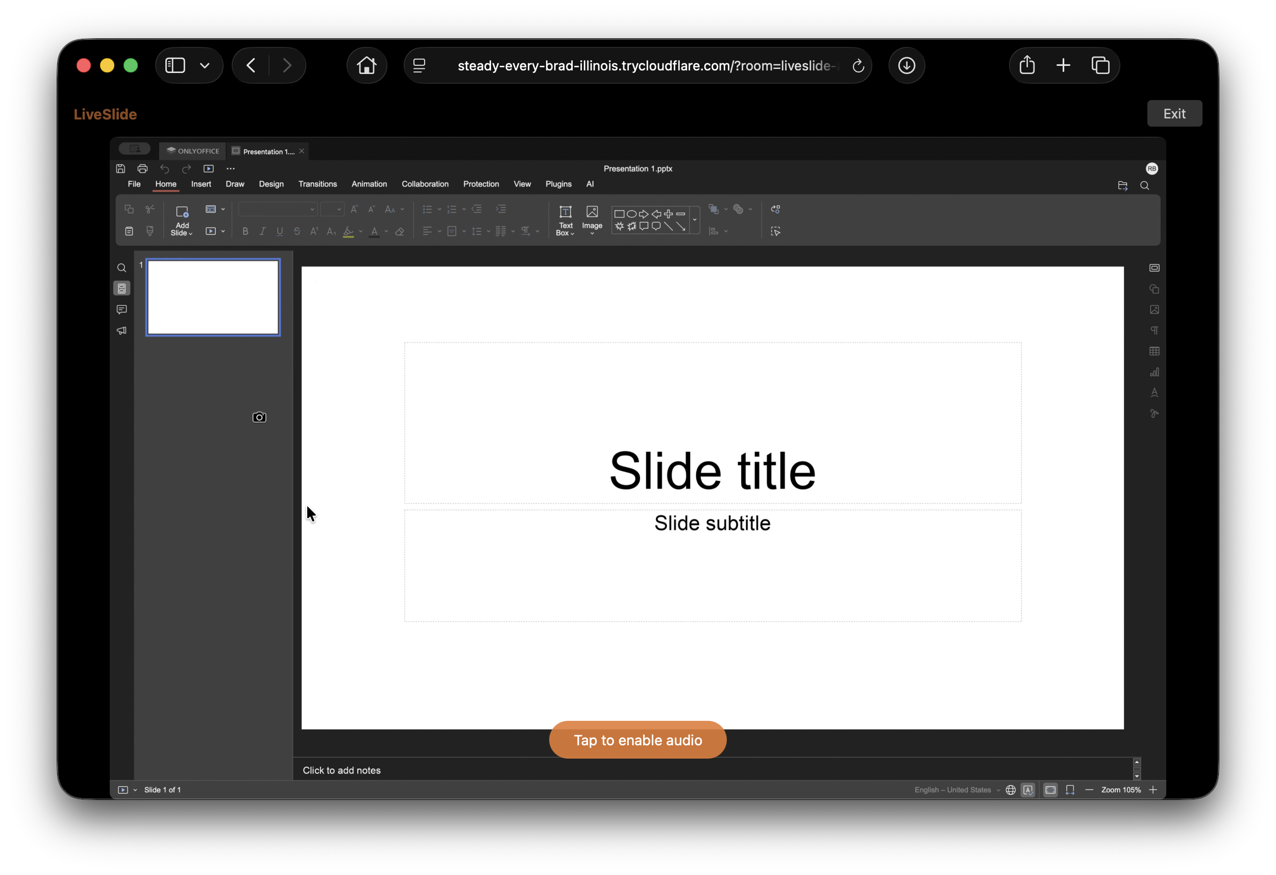 Live Slide viewer in browser