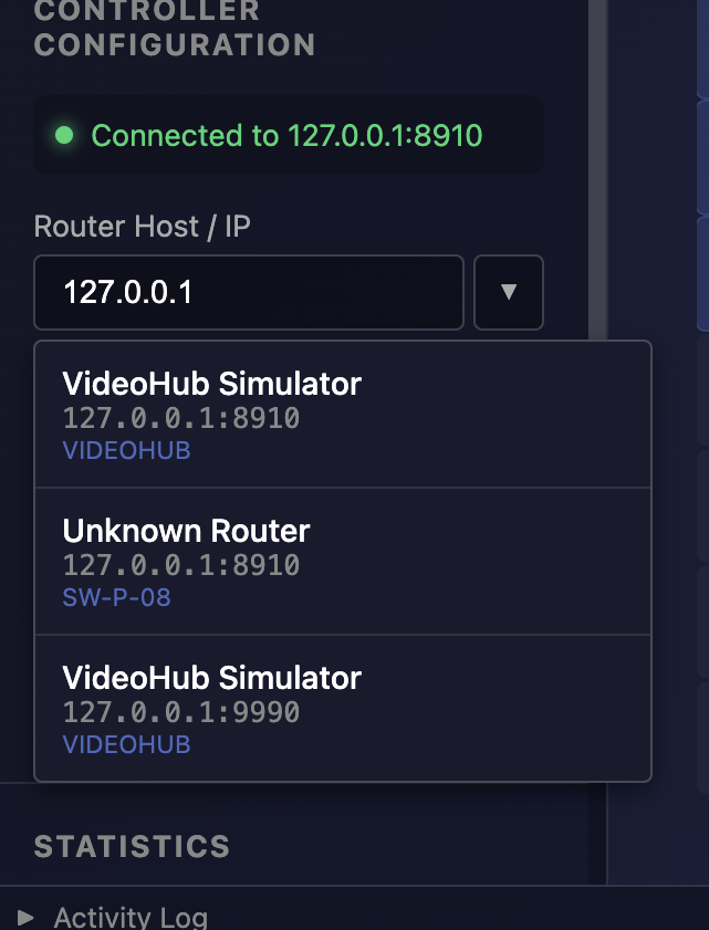 Router connection history
